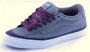 VANS J-LAY SHOES IN CANVAS, GREY, AND PURPLE