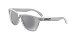 OAKLEY FROGSKINS SUNGLASSES WITH MATTE CLEAR FRAMES AND A GREY LENS