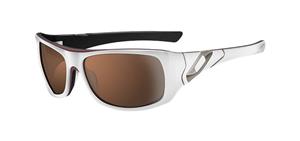 OAKLEY SIDEWAYS SUNGLASSES WITH WHITE FRAMES AND A VR28 BLACK IRIDIUM LENS