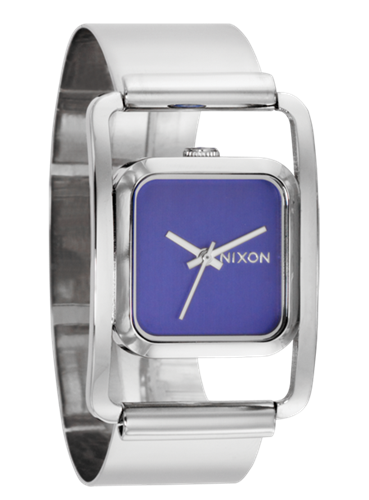 NIXON WOMEN'S DYNASTY WATCH IN SILVER AND PURPLE