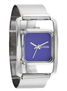 NIXON WOMEN'S DYNASTY WATCH IN SILVER AND PURPLE