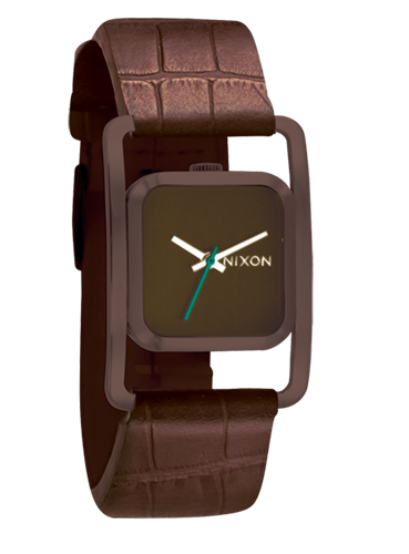 NIXON WOMEN'S DYNASTY LEATHER WATCH IN ALL BROWN
