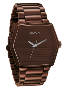 NIXON MAYOR WATCH IN ALL BROWN AND SILVER