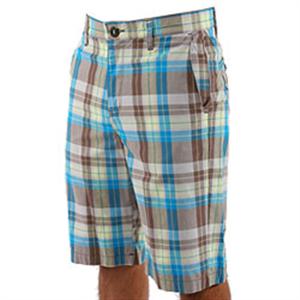 VOLCOM GRADUATE PLAID SHORT IN CHOCOLATE