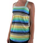 VOLCOM WOMENS ROLLER GIRL BANDED BOTTOM TANK IN BLACK