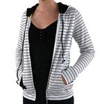 VOLCOM WOMENS ROLLER GIRL LONG SLEEVE ZIP SWEATSHIRT IN WHITE