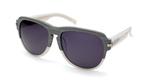 IS EYEWEAR ROSEMONT SUNGLASSES WITH WHITE STRIPE HIGHTLIGHTS FRAMES AND A SMOKE LENS