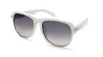 IS EYEWEAR ROSEMONT SUNGLASSES WITH WHITE FRAMES AND A SMOKE GRADIENT LENS