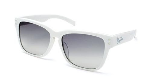 IS EYEWEAR MONT ROYAL SUNGLASSES WITH WHITE FRAMES AND A SMOKE LENS