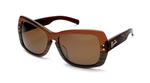 IS EYEWEAR PLATEAU SUNGLASSES WITH CRYSTAL BROWN MARBLE FRAMES AND A BRONZE LENS