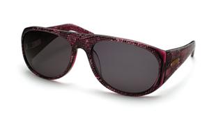 IS EYEWEAR DUNDAS SUNGLASSES WITH PURPLE COBRA FRAMES AND A SMOKE LENS