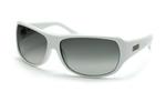 IS EYEWEAR YONGE SUNGLASSES WITH WHITE FRAMES AND A SMOKE GRADIENT LENS
