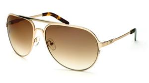IS EYEWEAR HASTINGS SUNGLASSES WITH GOLD FRAMES AND A BRONZE GRADIENT LENS