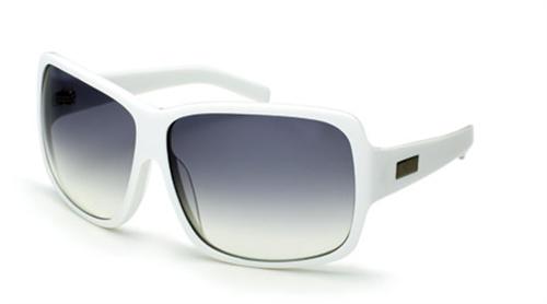 IS EYEWEAR KITSILANO SUNGLASSES WITH WHITE FRAMES AND A NAVY GRADIENT LENS
