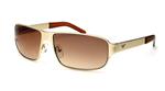 IS EYEWEAR ROBSON SUNGLASSES WITH GOLD FRAMES AND A BRONZE LENS