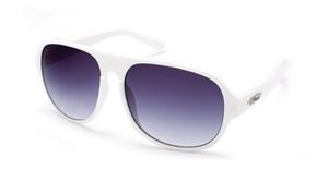 IS EYEWEAR MARNIER SUNGLASSES WITH WHITE FRAMES AND A NAVY GRADIENT LENS