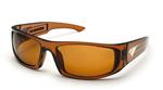 IS EYEWEAR CUERVO SUNGLASSES WITH CRYSTAL BROWN FRAMES AND AN ISP BRONZE LENS