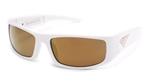 IS EYEWEAR CUERVO SUNGLASSES WITH WHITE FRAMES AND A SMOKE LENS