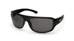 IS EYEWEAR BAILEY SUNGLASSES WITH BLACK FRAMES AND A SMOKE LENS