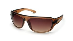 IS EYEWEAR BAILEY SUNGLASSES WITH CRYSTAL BROWN FRAMES AND A BRONZE LENS