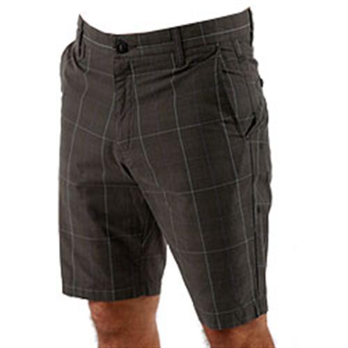 VOLCOM FOUR OH ONE KAY PLAID SHORT IN VINTAGE BLACK (VBK)