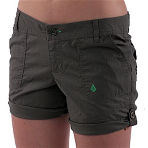 VOLCOM WOMENS POPEE 7" SHORT IN BROWN