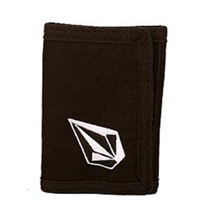 VOLCOM FULL STONE BI-FOLD CLOTH WALLET IN BLACK