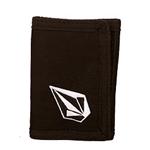 VOLCOM FULL STONE BI-FOLD CLOTH WALLET IN BLACK