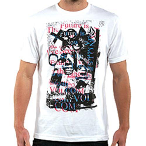 VOLCOM FUTURE SPLASH SLIM FIT T-SHIRT IN WHITE