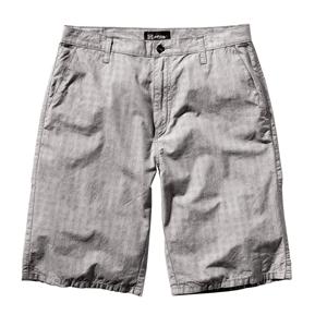 KR3W CHEX SHORT IN CHARCOAL GREY