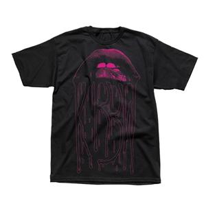 KR3W LIP DRIP T-SHIRT IN BLACK