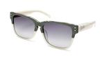 IS DESIGN EYEWEAR MONT ROYAL SUNGLASSES WITH WHITE STRIPE FRAME AND A SMOKE GRADIENT LENS