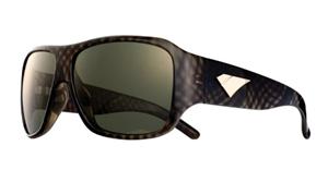 IS DESIGN EYEWEAR KETEL SUNGLASSES WITH DARK OLIVE KRISCROSS FRAMES AND A GOLD FLASH LENS