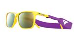IS DESIGN EYEWEAR BELVEDERE SUNGLASSES WITH YELLOW FRAMES AND A YELLOW FLASH LENS