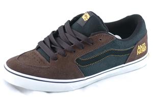 VANS TNT 4 SHOES IN ANTIHERO BROWN AND BLACK
