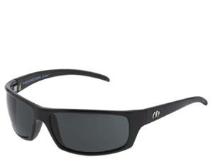 ELECTRIC TECHNICIAN SUNGLASSES WITH GLOSS BLACK FRAMES AND A POLARIZED GREY LENS