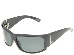 ELECTRIC HOY SUNGLASSES WITH GLOSS BLACK FRAMES AND A POLARIZED GREY LENS