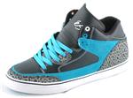 ES ERVING SHOE IN GREY, BLACK AND BLUE