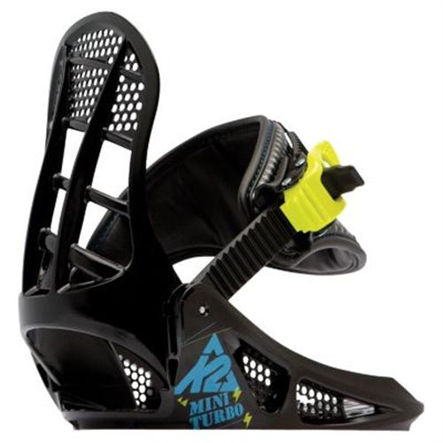 K2 MINI TURBO BLACK SNOWBOARD BINDINGS