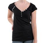 VOLCOM WOMENS KOOL KIDS TOP IN BLACK