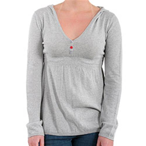 VOL W SCRABLE LONG SLEEVE PULLOVER SHIRT IN SILVER