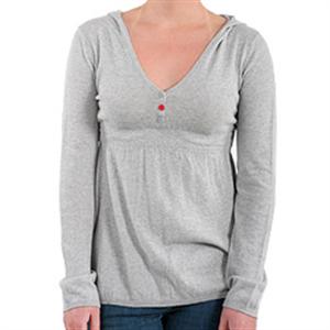 VOL W SCRABLE LONG SLEEVE PULLOVER SHIRT IN SILVER