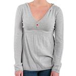 VOL W SCRABLE LONG SLEEVE PULLOVER SHIRT IN SILVER