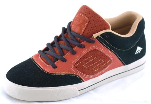EMERICA REYNOLDS 3 SHOES IN BLACK AND ORANGE