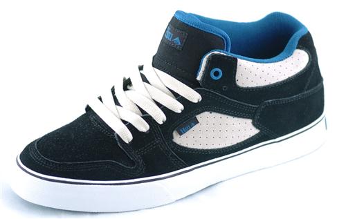 EMERICA HSU SHOE IN BLACK, WHITE, AND ROYAL