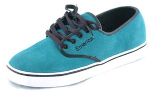 EMERICA LACED SHOE IN GREEN, BLACK, AND WHITE