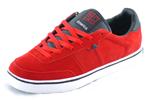 EMERICA ROMERO SHOE IN RED, BLACK, AND SILVER