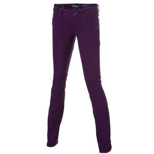 VOLCOM WOMENS RENEGADE SKINNY PANTS IN DPP (DEEP PURPLE)