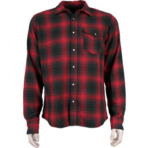 VOLCOM SHELDON LONG SLEEVE SHIRT IN RED