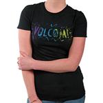 VOLCOM WOMENS BOOMCHOMP BABY JERSEY T-SHIRT IN BLACK